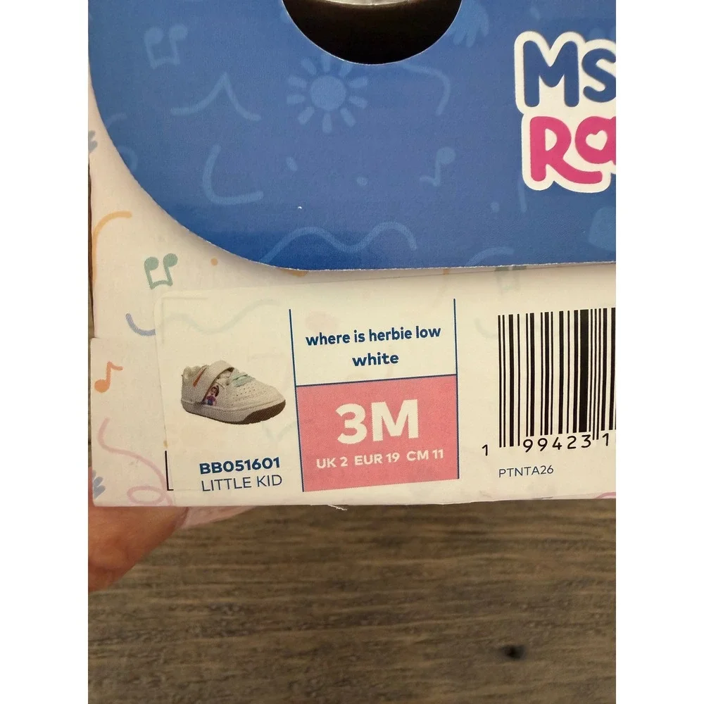 Stride Rite Ms Rachel Where Is Herbie Low White Kids Sneakers Size 3M Baby